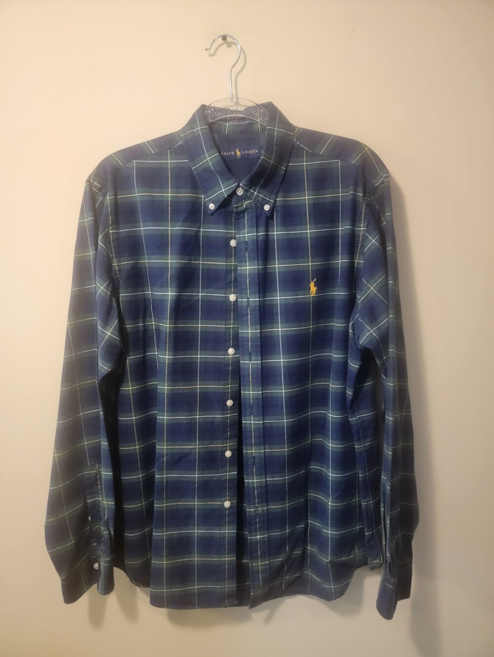 Polo Ralph Lauren Men’s Button Down Plaid Shirt Sz L